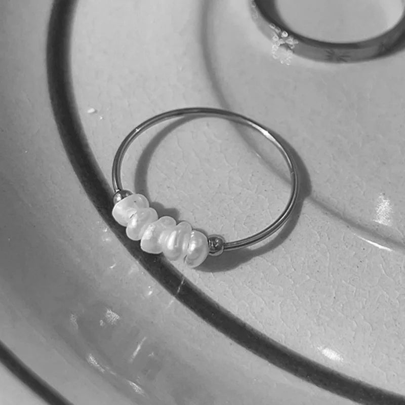 Luxury Gold Freshwater Pearl Ring for Women