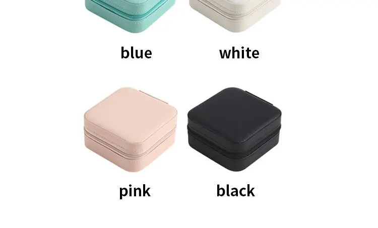 Chic Travel Jewelry Box – Compact Organizer for Rings, Earrings & Necklaces