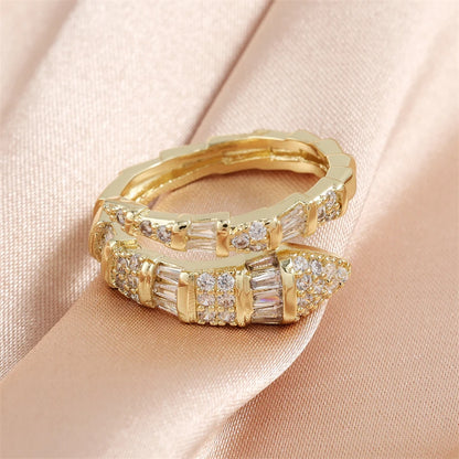 UILZ Adjustable Punk Nail Ring with Cubic Zirconia – Stylish Korean Fashion Jewelry